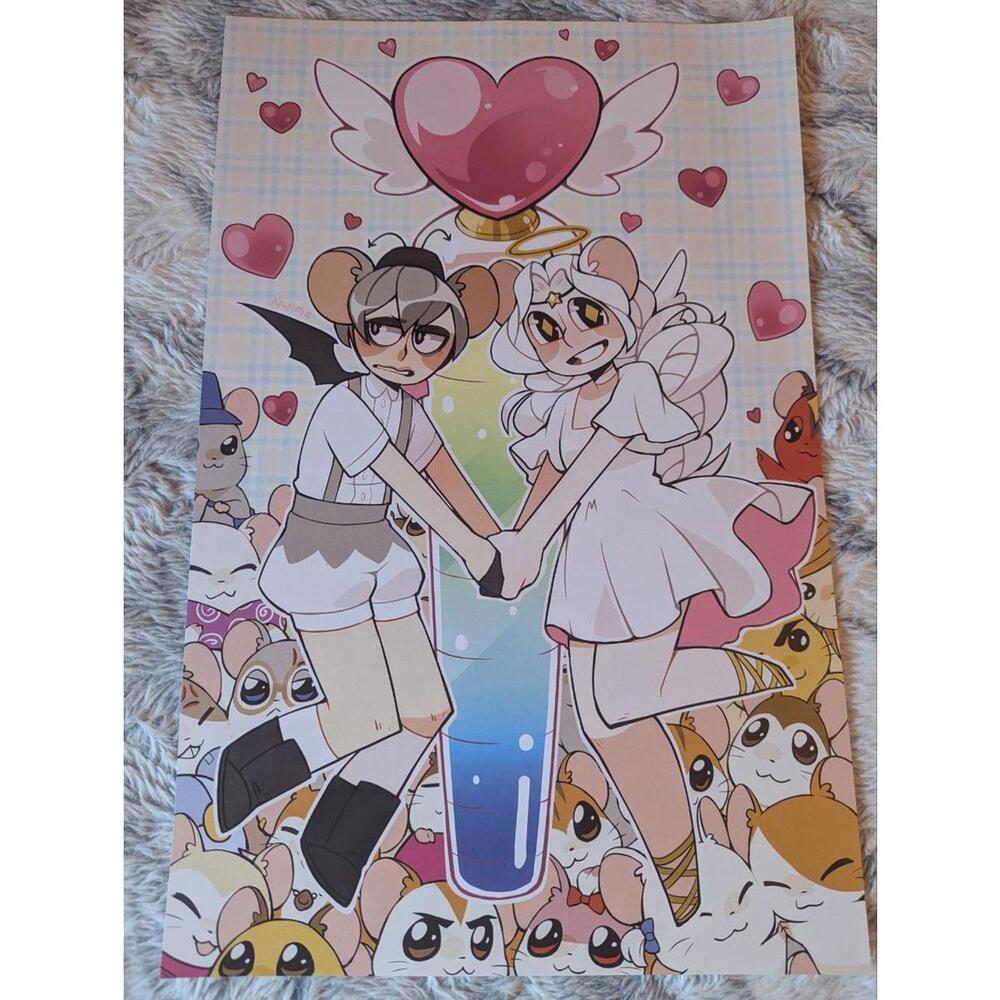 Hamtaro Ham Ham Heartbreak Spat and Harmony art print poster